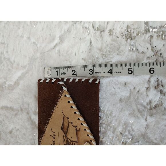 El Salvador Leather Trifold Wallet Brown Handmade - Picture 7 of 7